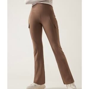 ATHLETA Delancey Straight Cargo Pant Tan Brown Small S